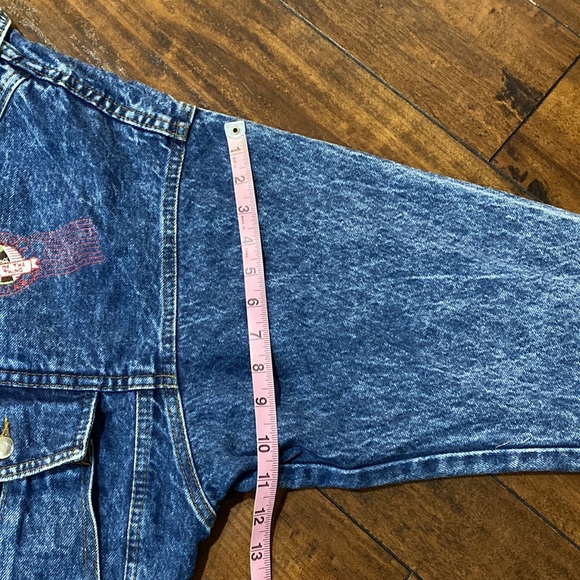Vintage Acid Wash Coca Cola Texas Embroidered Denim Jean Jacket Size Small - Picture 13 of 13
